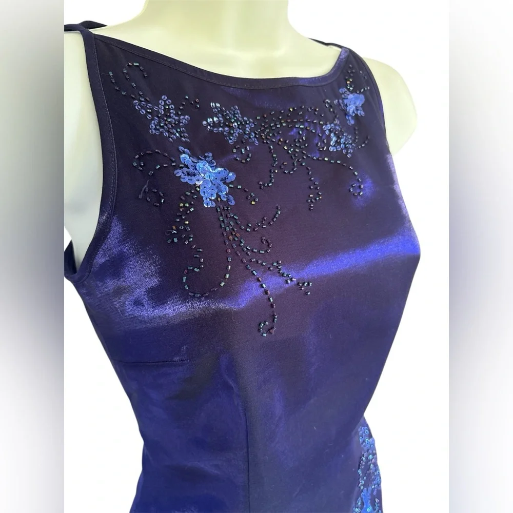 STUNNING Alex Evenings Color Change Mermaid Trail Embellished Evening Gown Set